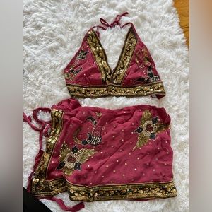 Pink / gold sequin set bought from boutique in California.